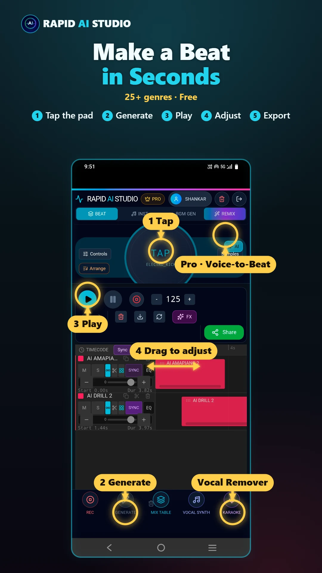 Rapid AI Studio: Beat Maker AI screenshot